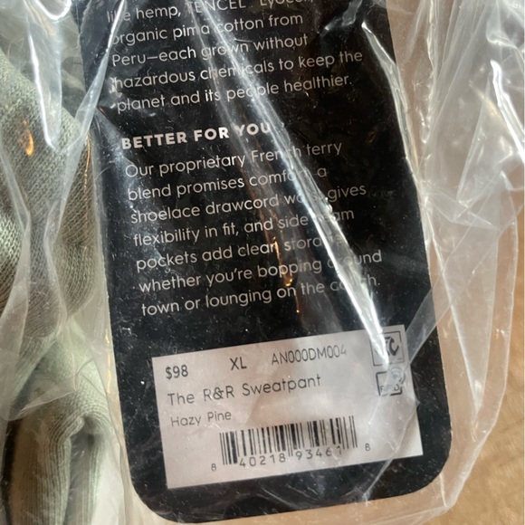 NWT allbirds Mens R&R SweatPants In Hazy Pine - Picture 15 of 16